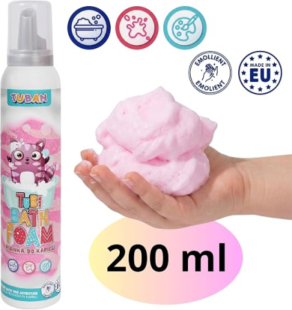Spuma creativa pentru baie si slime  - TUBI  – ROZ 200 ml [1]