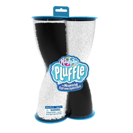 Jucarii creative - Spuma de modelat Playfoam Pluffle™ Twist -  Alb si negru