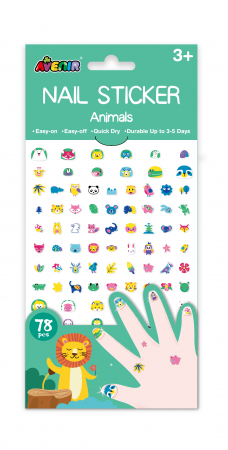 Ghiozdane - Stickere pentru unghii - Animale