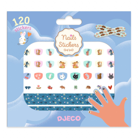 Accesorii - Stickere pentru unghii model animalute, Djeco