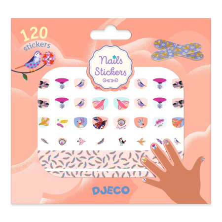 Accesorii - Stickere pentru unghii model pene, Djeco
