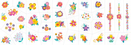 Stickere pentru unghii si tatuaje - Flori [3]