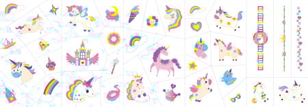 Stickere pentru unghii si tatuaje - Unicorni [2]