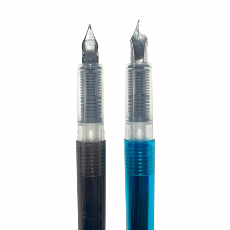 Stilouri Splendid Duo - set de 2 stilouri cu 4 rezerve de cerneala albastra si neagra [1]