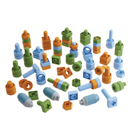 Suruburi si piulite, set de activitati cu 84 piese, Guidecraft [4]