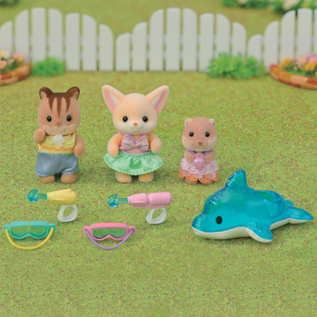 Sylvanian Families-Prietenii De La Gradinita - Trio La Piscina [2]