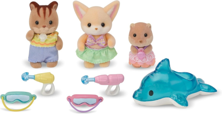 Noutati - Sylvanian Families-Prietenii De La Gradinita - Trio La Piscina