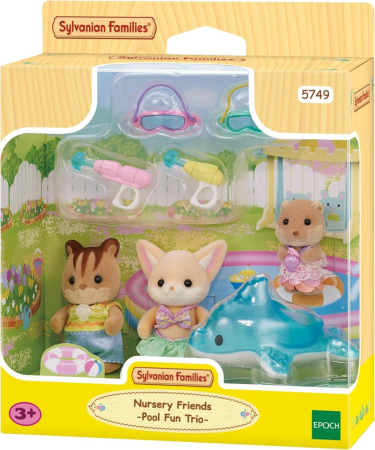 Sylvanian Families-Prietenii De La Gradinita - Trio La Piscina [4]