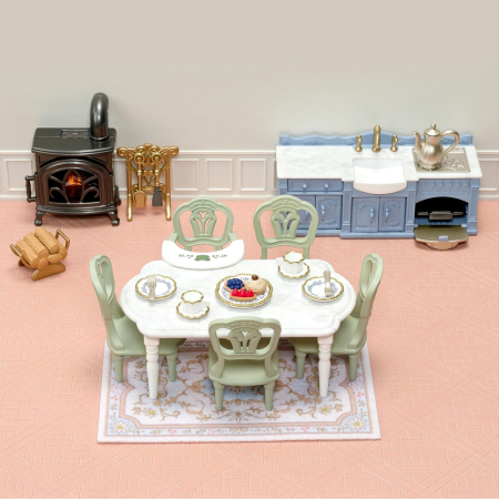 Sylvanian Families-Salon De Dining Elegant pt Conacul Riverside [1]