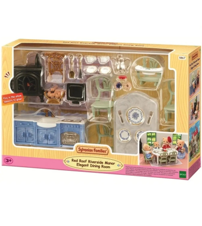 Sylvanian Families-Salon De Dining Elegant pt Conacul Riverside [7]