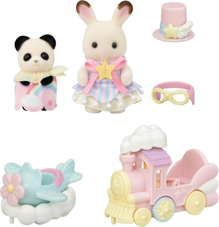 SYLVANIAN FAMILIES-SET PARC DISTRACTIE AVION SI TRENULET [1]