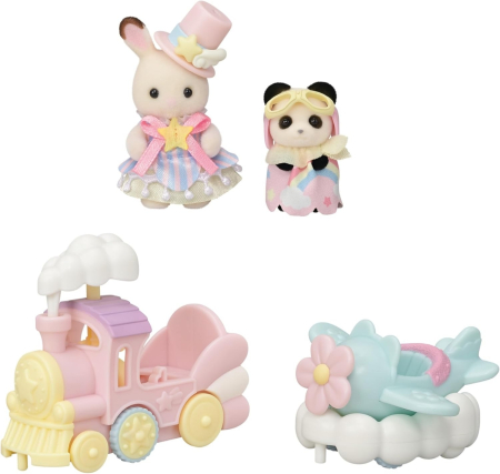 SYLVANIAN FAMILIES-SET PARC DISTRACTIE AVION SI TRENULET [2]