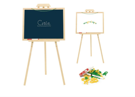 Tabla alba-neagra, de lemn, cu sevalet [0]