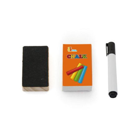 Centre de activitati - Tabla educationala dubla - magnetica si neagra, cu accesorii
