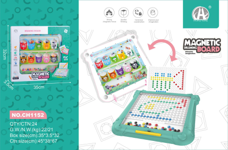 Tablita de desen 2 in 1 cu magneti - Culori si numere [2]