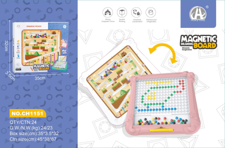 Tablita de desen 2 in 1 cu magneti - Labirint colorat [2]