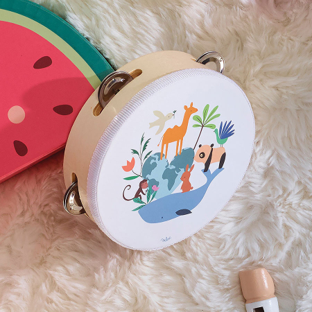 Tamburina din lemn - Design animale - Vilac [3]