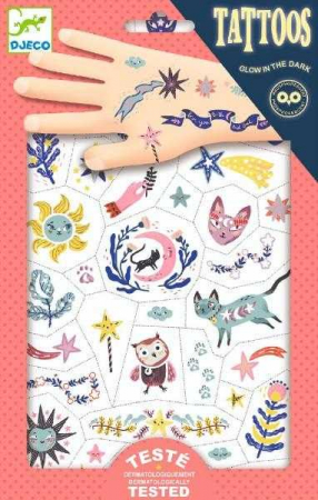 Jucarii creative - Tatuaje Djeco fluorescente, Vise frumoase