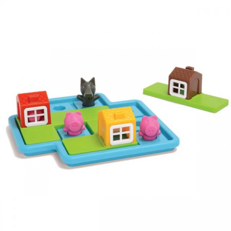 Smart Games - Three Little Piggies - Deluxe, joc de logica cu 48 de provocari, 3+ ani [1]
