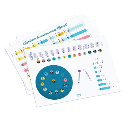 Tongue drum 13 note - Instrument de Percutie Toba Xilofon - Vilac [1]