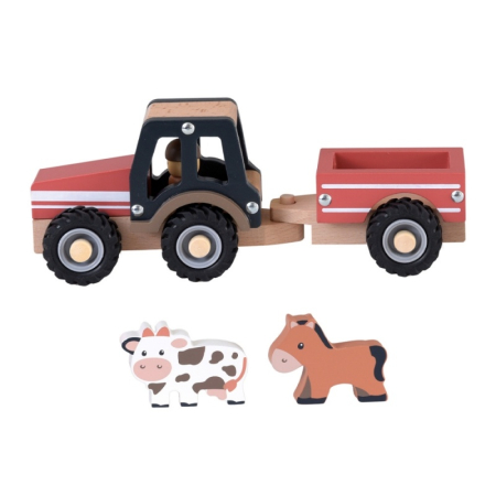 1-3 ani - Tractor cu remorca si animalute, Egmont Toys