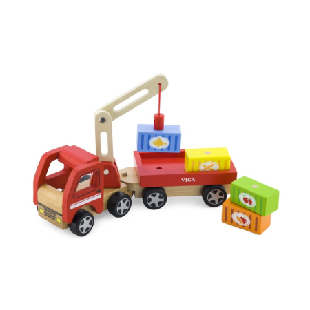 Jucarii 0-2 ani - Transportor de marfa cu elevator magnetic, Viga