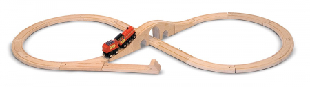 Vehicule - Tren lemn si Circuit 8 Melissa and Doug