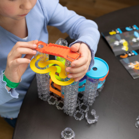 Trestle Tracks Builder - Set STEM de construcție cu traseu pentru bile, 73 de piese [4]