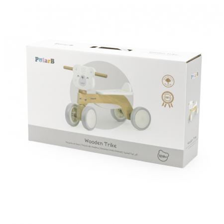 Tricicleta alba din lemn - Urs polar, PolarB Viga [2]