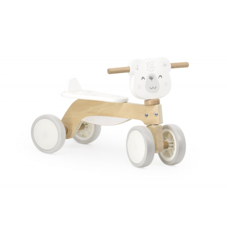 Biciclete - Tricicleta alba din lemn - Urs polar, PolarB Viga