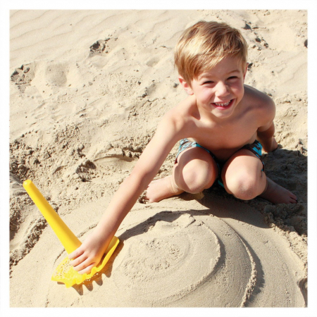 Triplet, jucarie multifunctionala pentru nisip, galben [1]