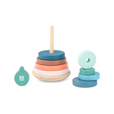 Turn de stivuire cu inele din lemn, BS Toys [1]