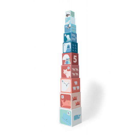 De Sters - Turn din cuburi de stivuit, BS Toys