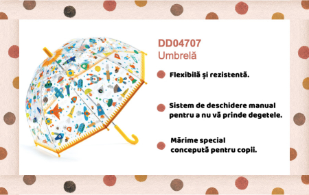 Umbrela colorata Djeco Nave si vehicule in zbor [1]