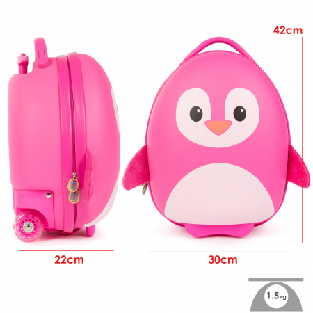 Valiza Troler Boppi, Pinguin roz [3]