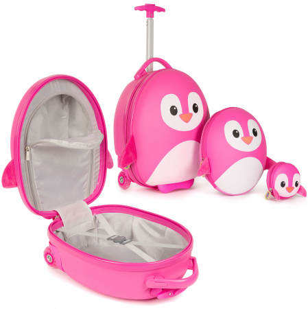 Valiza Troler Boppi, Pinguin roz [7]