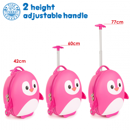 Valiza Troler Boppi, Pinguin roz [2]