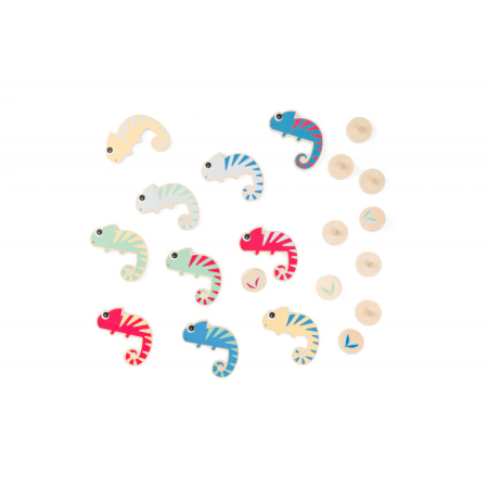 Vanatoarea de culori a cameleonului, joc de memorie pentru copii, BS Toys [2]