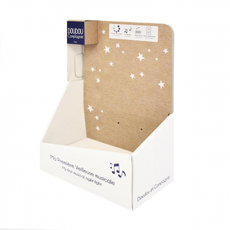 Veioza muzicala iepuras pufos, 16 cm, portocaliu [3]