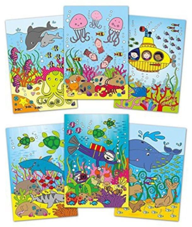 Water Painting: Carte de colorat Animalute marine [1]