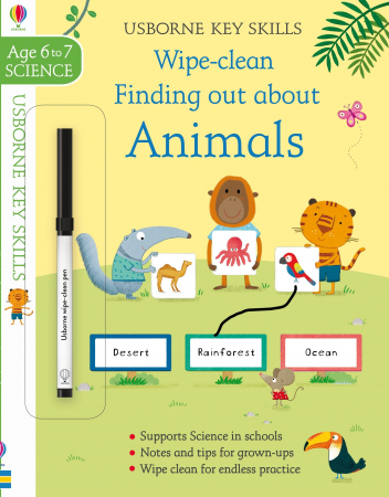 Jucarii Senzoriale - Wipe-Clean Finding Out About Animals 6-7