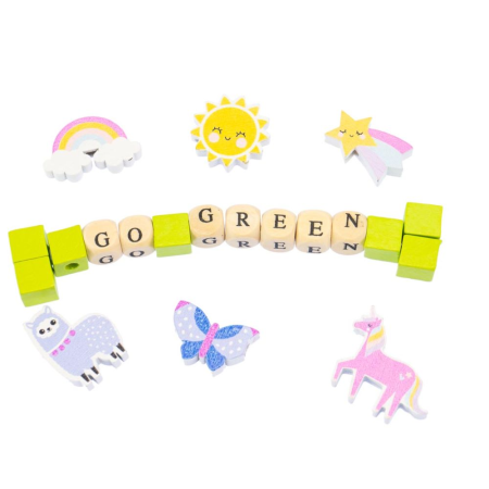 Kit creativ Mega DIY - coliere și brățări cu mărgele din lemn, 600 piese+ [2]
