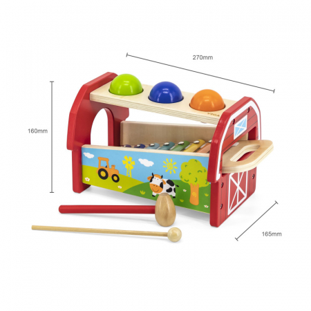 Xilofon cu ciocan si bile, Viga [4]