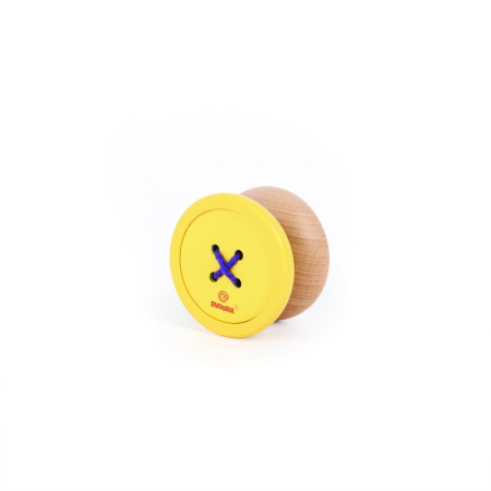 Jucarii 10 ani+ - Yo-yo din lemn cu design de Nasture, Svoora Galben