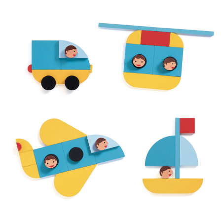 Ze GeoVroom Djeco, joc de construit cu piese geometrice [3]