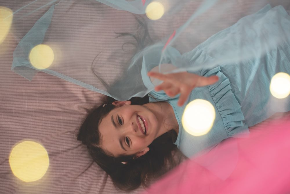 Baldachin decorativ copii Girabrilla – Tenda dei Sogni, cu lumini LED si tulle colorat [4]