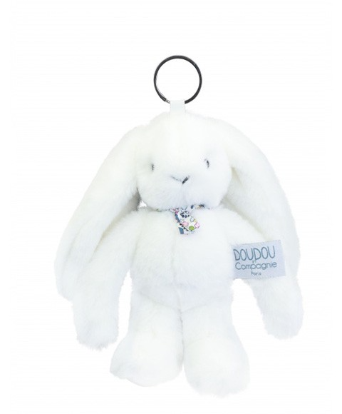 Breloc accesoriu Doudou  - iepuras, 18 cm alb