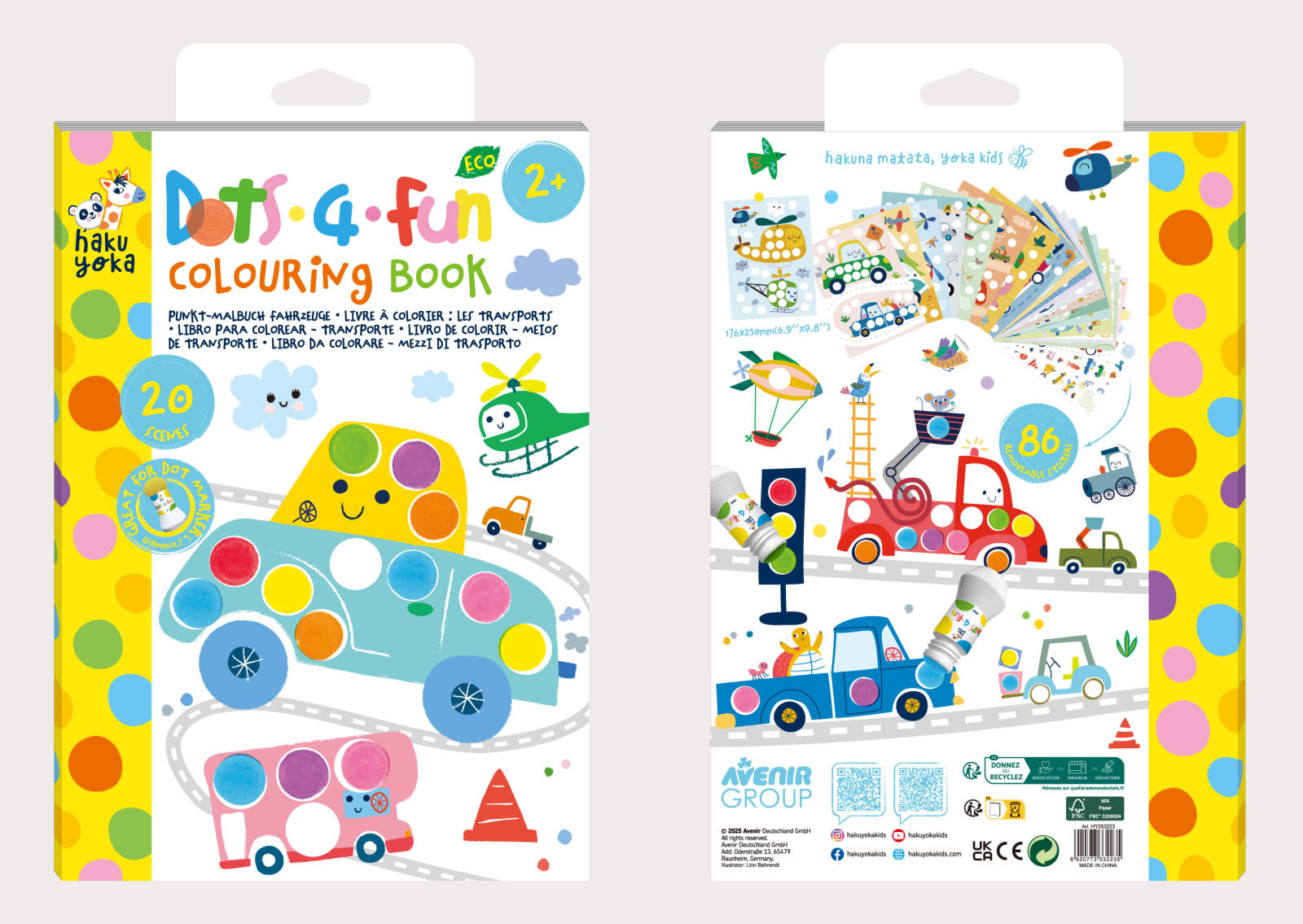 Carte de colorat Dots4Fun - Mijloace de transport [1]