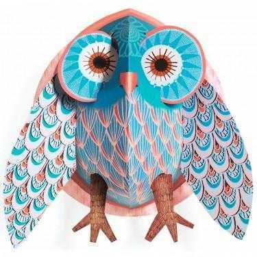 Decoratie pop-up Bufnita colorata 39 cm