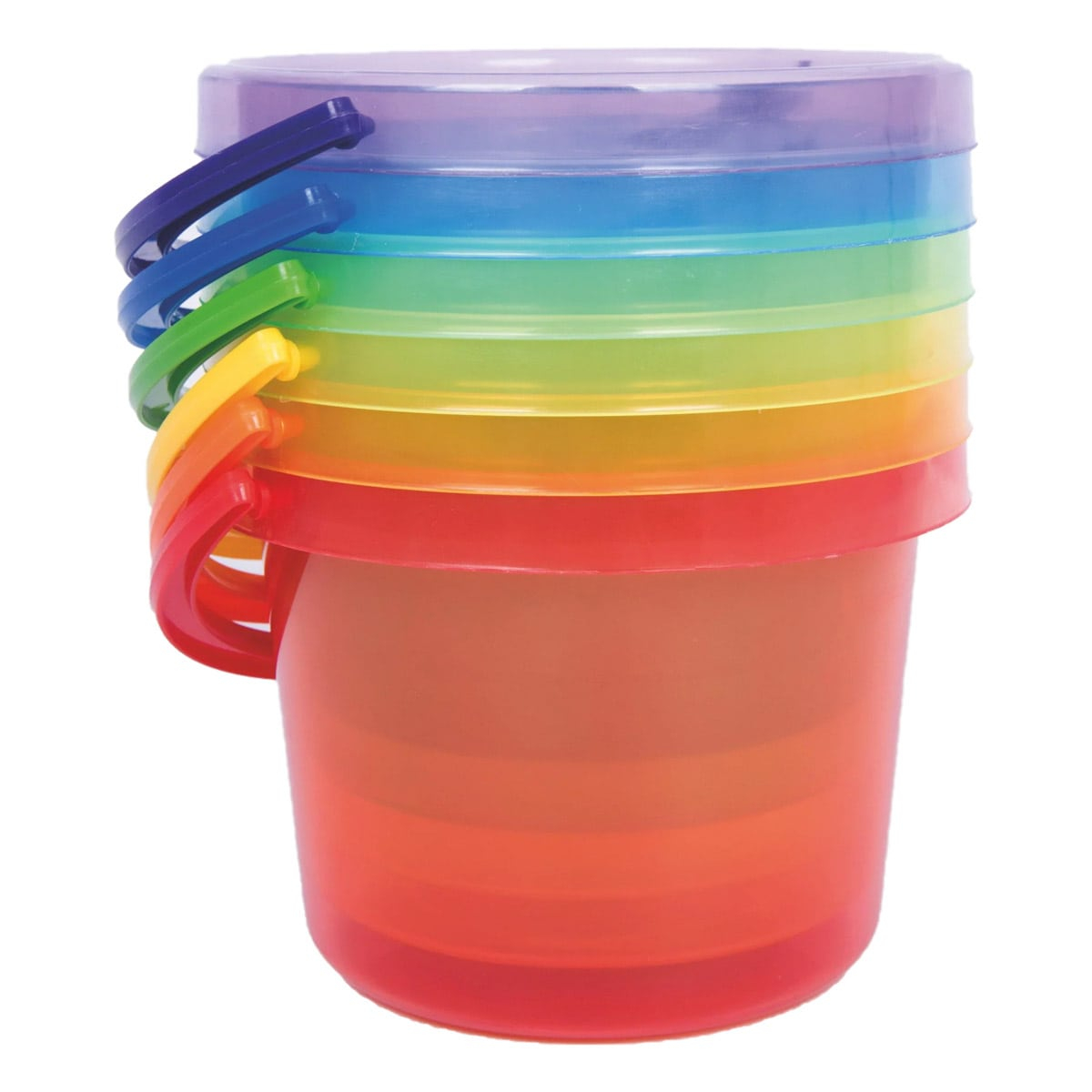 Galeti transparente colorate, set 6 buc